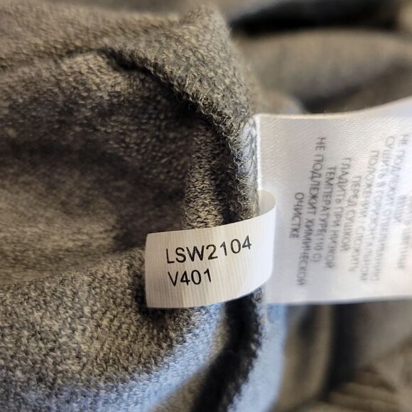 Lole Gray Hoodie Sweatshirt Sweater Dress with Pockets Leaf Pattern Women's XL - Picture 10 of 13